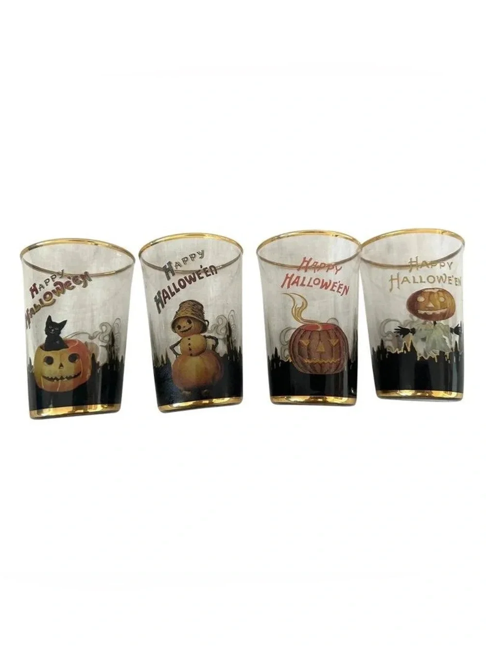 NWOT Williams Sonoma Vintage Halloween Tumblers, Set of 4